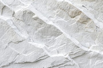 Close-up of a white stone texture with delicate layers and natural patterns creating a minimalist aesthetic. - obrazy, fototapety, plakaty
