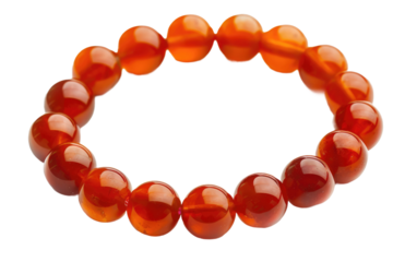 Gleaming Carnelian Wristlet isolated on transparent Background