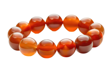 Radiant Carnelian Bracelet isolated on transparent Background
