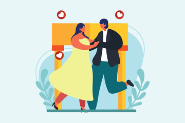 Wedding Day Flat Illustration Design