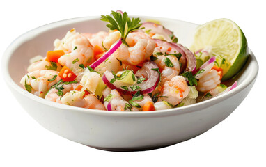 Ceviche Creations: Ten Rewrites for a Classic Dish isolated on transparent Background - obrazy, fototapety, plakaty
