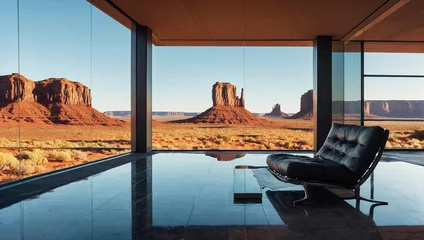 Cercles muraux Arizona View of Monument Valley Architecture 