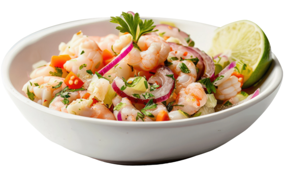 Ceviche Creations: Ten Rewrites for a Classic Dish isolated on transparent Background