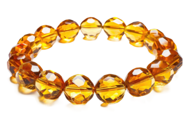 Luminous Citrine Bracelet isolated on transparent Background