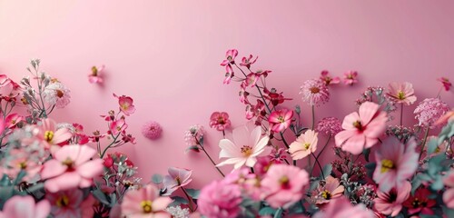 Flowers composition. flowers on Isolated background. Valentines day, mothers day, women's day concept. Women's history month celebration background generative ai with colorful pastel flowers in girl, 