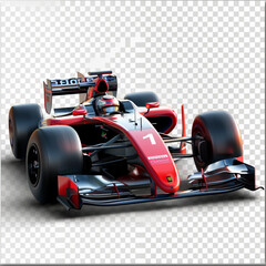 racing car in motion on a transparent background