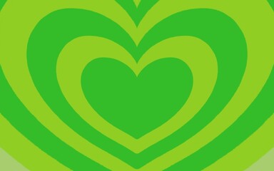 Green Cute colorful Heart layer powerpuff girl valentine wedding y2k coolkid vintage background wallpaper