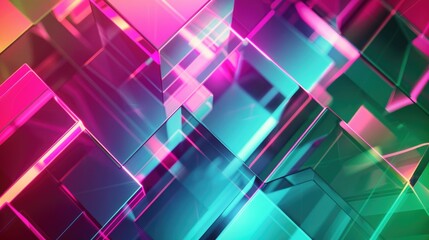 Obraz premium Futuristic Neon Abstract Design in Vibrant Hues