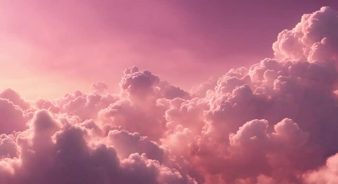 3d clouds are pink, the color of sunlight