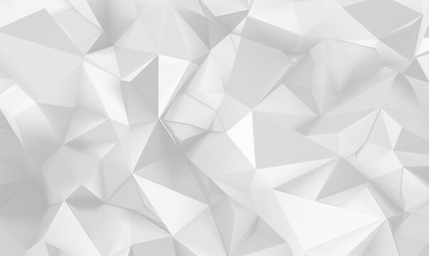 Monochrome abstract geometric low-poly background depicting a dynamic 3D effect, suitable for modern design projects. © BackgroundWorld