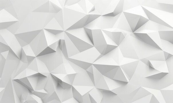 Monochrome abstract geometric low-poly background depicting a dynamic 3D effect, suitable for modern design projects. © BackgroundWorld