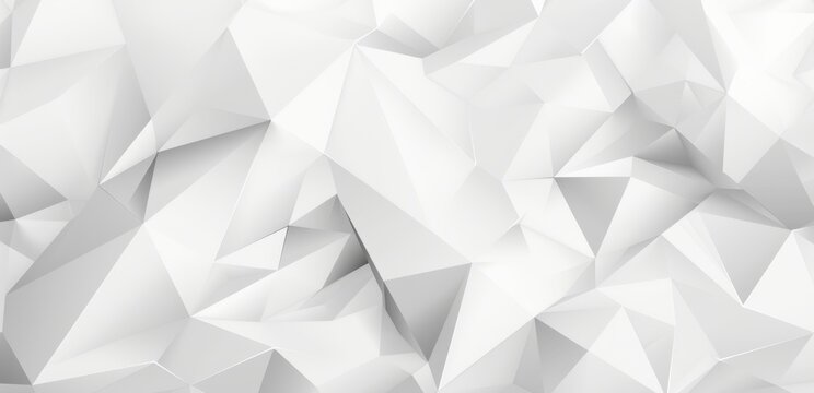 Sleek white polygonal backdrop evoking a sense of order and modernity, ideal for sophisticated designs. © BackgroundWorld