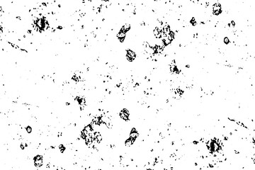 Black and white distressed grunge overlay texture vector. Abstract pattern of monochrome elements, Grunge black white background.