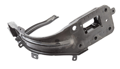 stiffener reinforcement for the front panel of the car black body spare part of the strengthener of bumper. Equipment for sale or installation in auto service or garage. Car parts catalog.