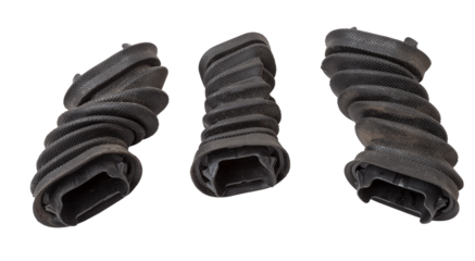 Rubber cover for electrical wiring for car doors. Auto parts from a junkyard warehouse.