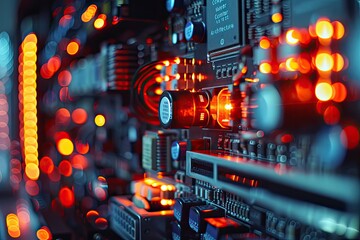 Fototapeta premium Technology Network Background, Generative AI 