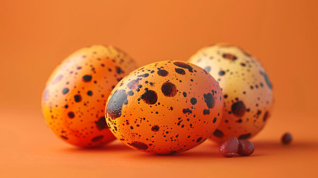 Beautiful painted easter eggs, celebrating traditional holiday concept illustration