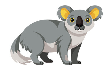 koala-standing-side-view-on-white-background-vector  illusra.eps