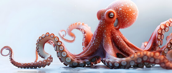 Octopus Isolated on a White Background