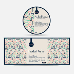 Vector modern and creative luxury product label design template.