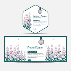 Vector product packaging label template.