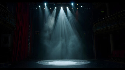 stage spotlight on stage      ,Ai generative