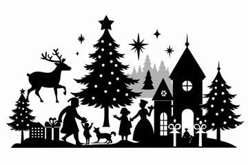 christmas-simple-silhouette-with-white-background.