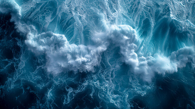 Abstract image of ocean waves. View from above.