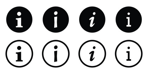 Set of Information icon symbol. Vector Illustration. - obrazy, fototapety, plakaty