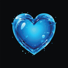 ocean blue heart vector