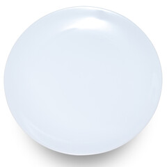 White circle ceramics plate isolated on white background.