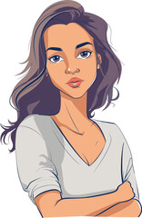 Vector Graphics Showcasing Women Resilience and Tenacity