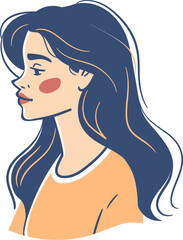 Illustrated Icons of Female Empowerment Vibrant Vector Artwork
