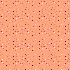 Cute modest simple polka dot pattern White and dark burgundy polka dots on a muted peach orange background