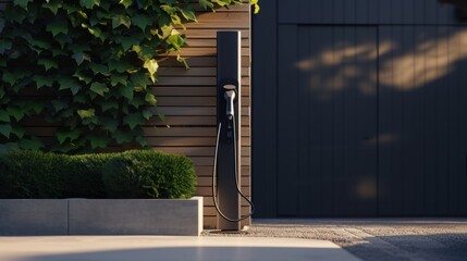 Home Electric Vehicle Charging Station Front Perspective