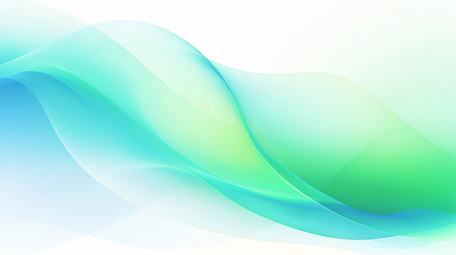Abstract modern wave banner green background, gradient green wave PPT concept background illustration