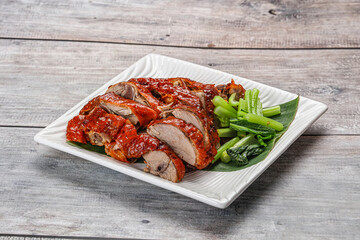 Asian cuisine - roasted duck with skin