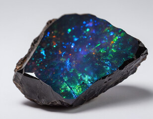 Natural gemstone black opal, beautiful stone opal