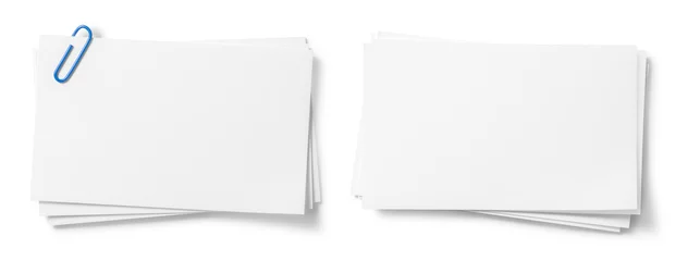 Foto op Plexiglas 積み重なった白いカード　もしくは名刺 © hanahal