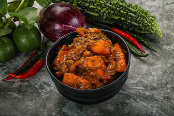 Indian cuisine - homemade mutter paneer