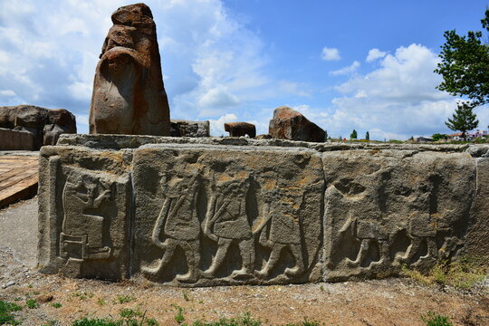 Ancient ruins of the ancient city. Hattusa or Hattusas was the capital of the Hittites during the Late Bronze Age. It is located in Boğazkale district, 82 km southwest of &Ccedil;orum, one of the provinces o
