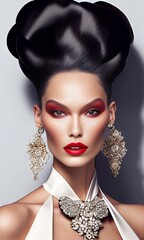 model in dress. generative ai