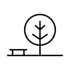 City parks icon. Green open space icon