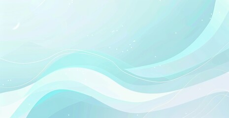 Soothing flat design featuring gentle light waves and floating bubbles, ideal for serene and minimalist visuals.