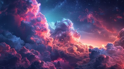 Stunning digital art portrayal of the universe's most beautiful cloud - obrazy, fototapety, plakaty