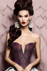 model posing in studio. generative ai