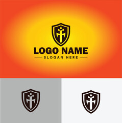 Shield logo vector art Protect shield security icon Company logo template