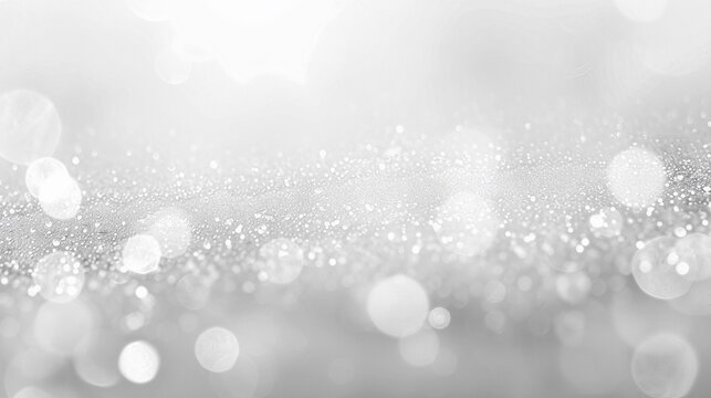 Abstract white bokeh light background. New Year concept.