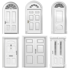 black and white doors set