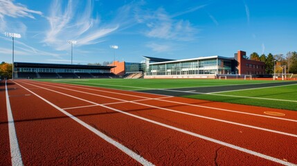 A tingedge stadium with a dedicated research center for studying the effects of weather on outdoor sports.